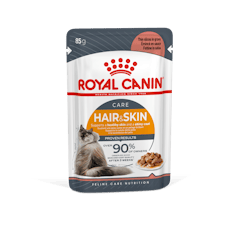 Royal Canin-貓濕糧 HAIR&SKIN 成貓亮毛及皮膚加護主食濕糧 (肉汁) 85g