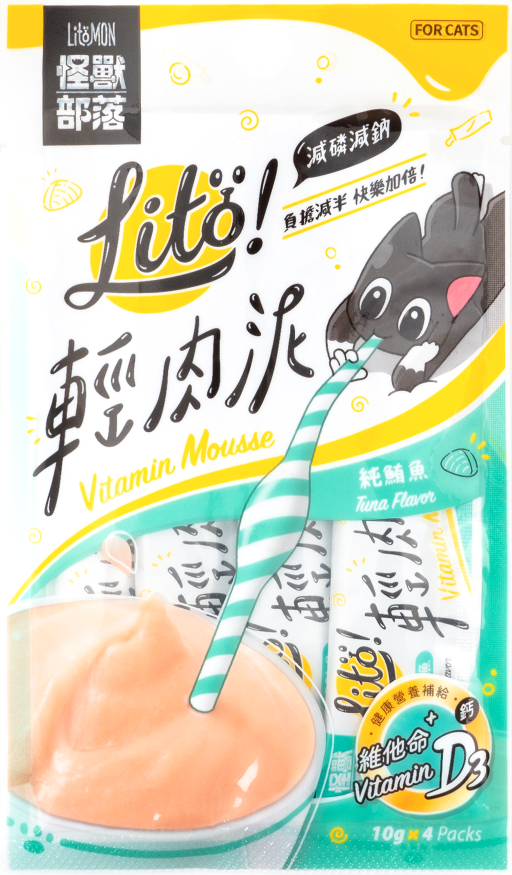怪獸部落 - Litö! 輕肉泥 純鮪魚(維他命D3添加) 10g x 4條
