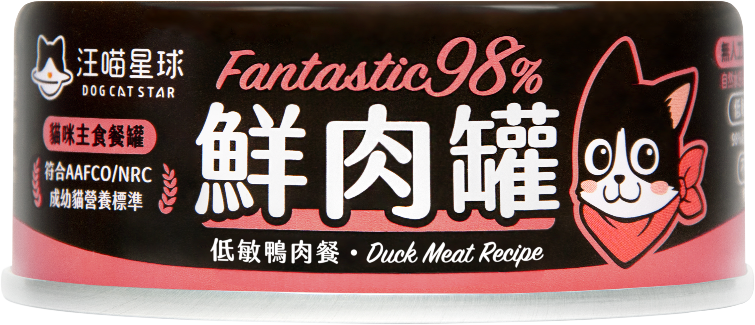 汪喵星球 - 貓咪98%鮮⾁主⾷罐 低敏鴨⾁ 80g