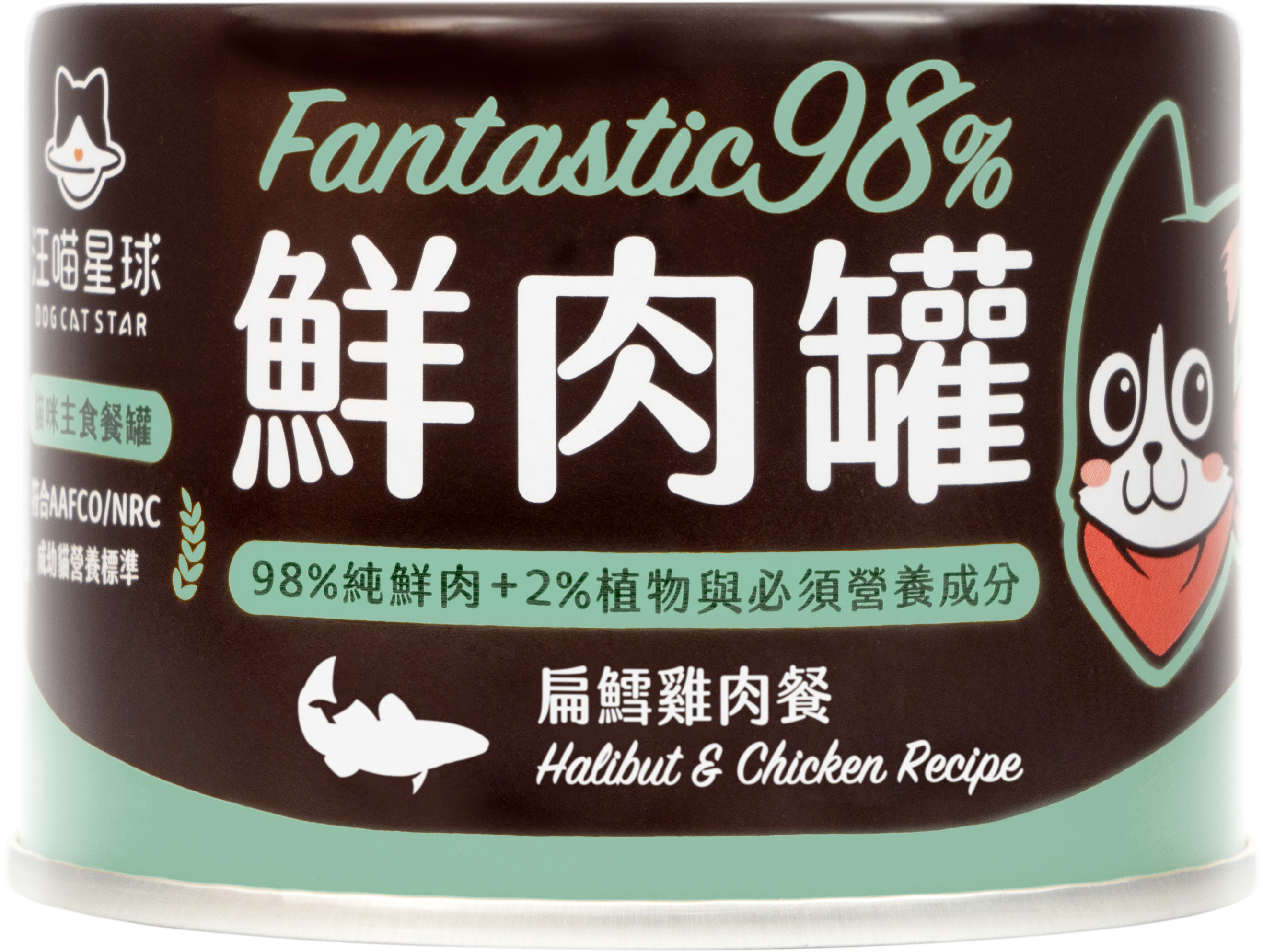 汪喵星球 - 貓咪98%鮮⾁主⾷罐 扁鱈雞⾁ 165g