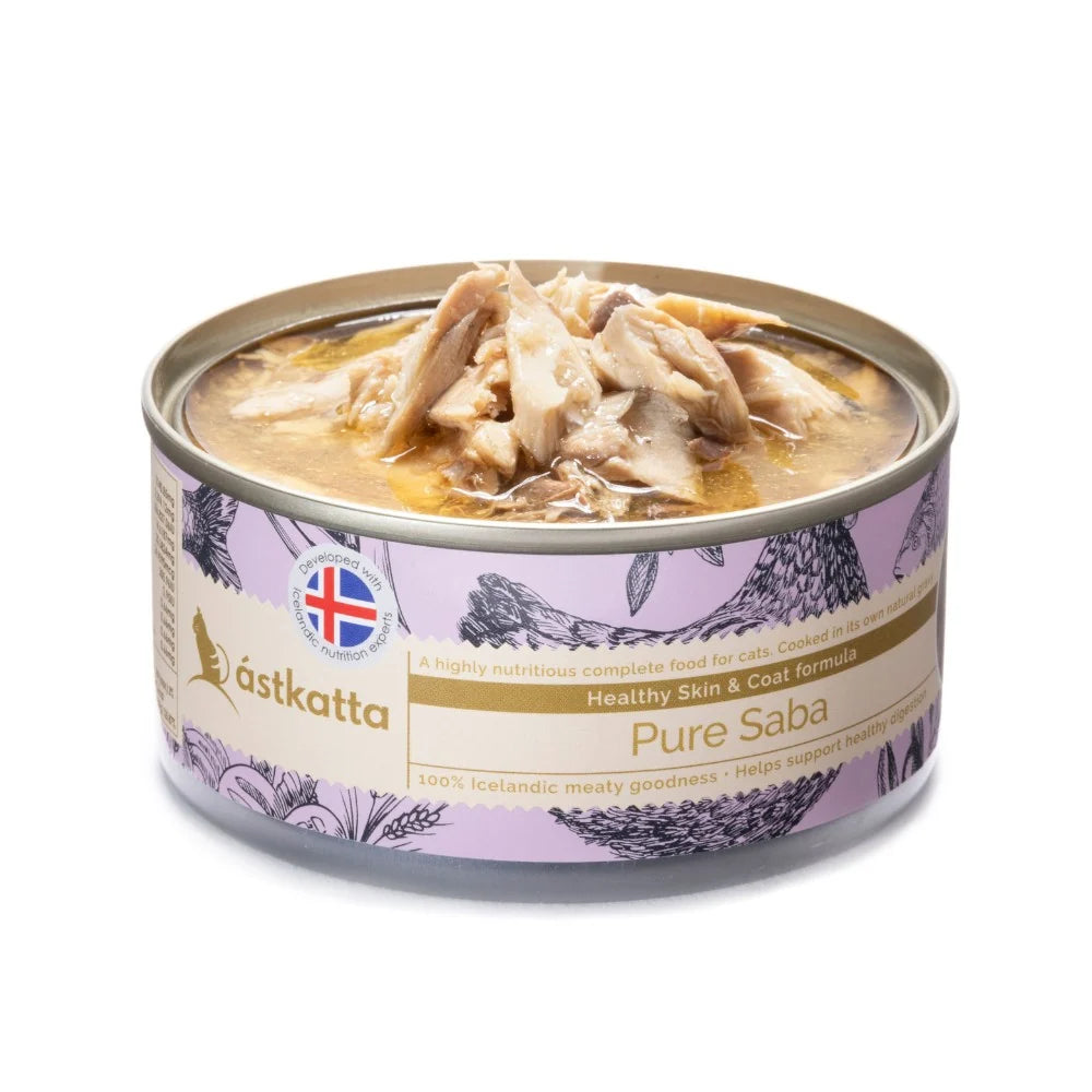 Astkatta - 肉絲主食罐 野生青花魚護膚美毛主食配方 80g