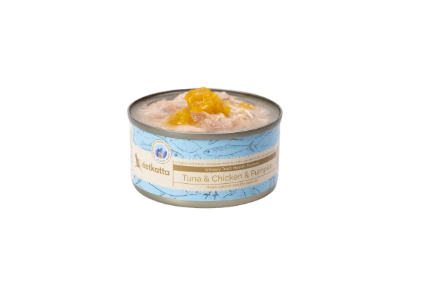 Astkatta - 肉絲主食罐 白鰹吞拿雞肉南瓜泌尿系統友善主食配方 80g