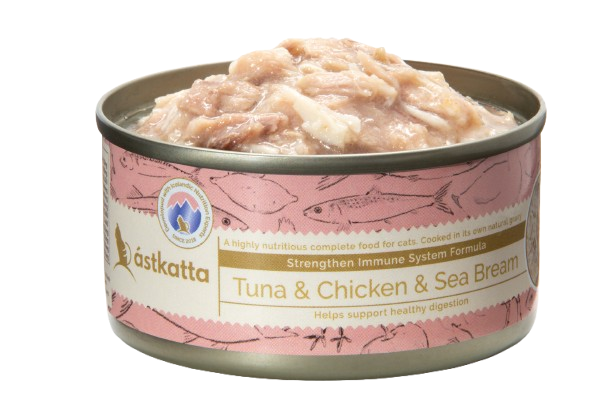Astkatta - 肉絲主食罐 白鰹吞拿雞肉海鯛強化免疫力主食配方 80g