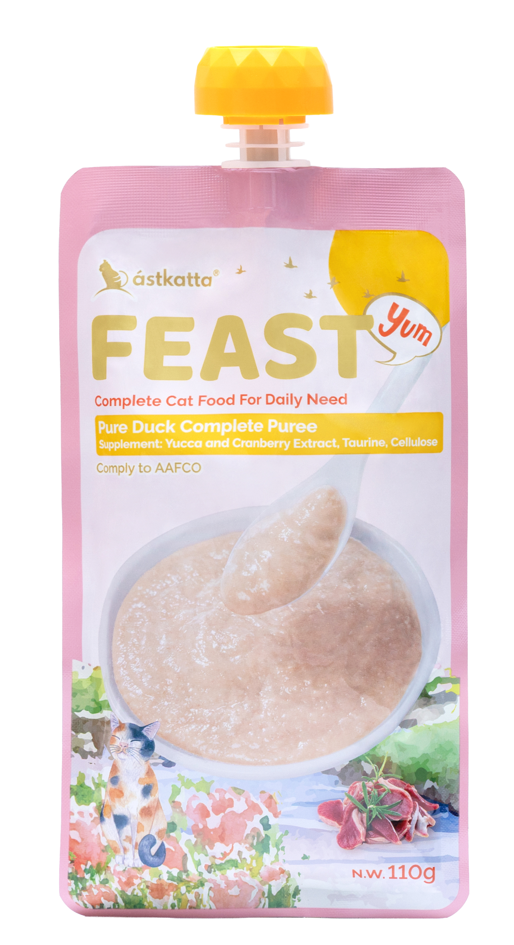 Astkatta - 純鴨鮮肉肉泥主食包 110g