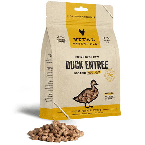 Vital Essentials - Duck Mini Nibs Freeze-Dried Dog Food 25 oz