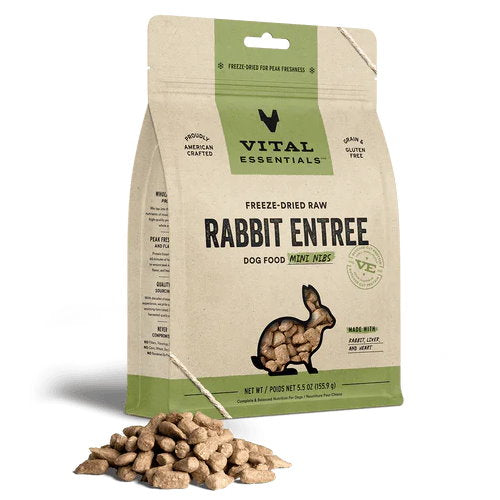 Vital Essentials - Rabbit Mini Nibs Freeze-Dried Dog Food 25 oz