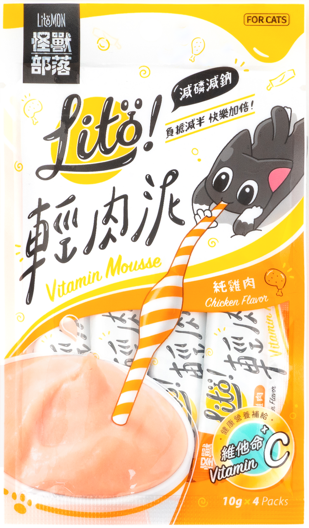 怪獸部落 - Litö! 輕肉泥 純雞肉(維他命C添加) 10g x 4條